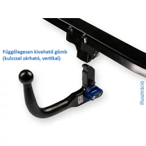 VOLVO ALKATRÉSZ : 5HL26VE - Vonóhorog, leszerelhető (függőleges)