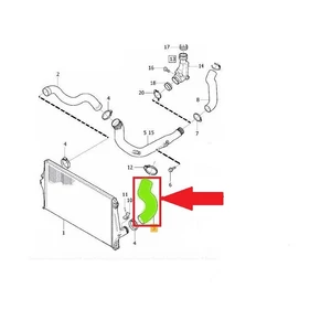 Kép 2/2 - VOLVO ALKATRÉSZ : 31261365 -  Turbócső, Cooler-motor között