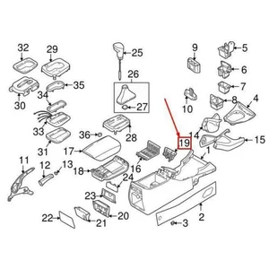 Kép 2/2 - VOLVO ALKATRÉSZ : 30791816 - Könyöklő nyitó gomb (Fekete)