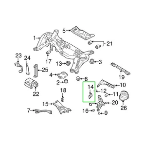 Kép 2/2 - VOLVO ALKATRÉSZ : 31277897 - Szilent, hátsó tengely - bal felső lengőkar