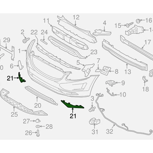 Kép 2/2 - VOLVO ALKATRÉSZ : 31352459 - Első lökhárító jobb dekor betét (2014-)