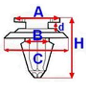 Kép 2/2 - VOLVO ALKATRÉSZ : 30653441 - Kárpit patent (10 db)