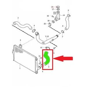 Kép 2/2 - VOLVO ALKATRÉSZ : 30680218 - Turbócső, Intercooler-turbó között ( D5,-2005)