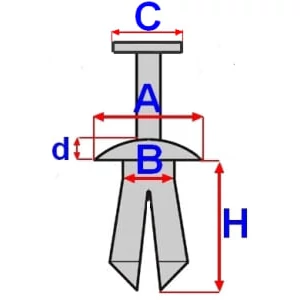 Kép 2/2 - VOLVO ALKATRÉSZ :  Patent, ajtókárpit (Szürke)