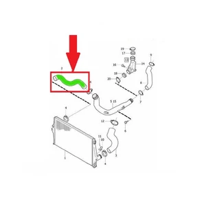 Kép 2/2 - VOLVO ALKATRÉSZ : 30645937 - Turbócső Intercooler-Turbó között, Dízel-2005-ig