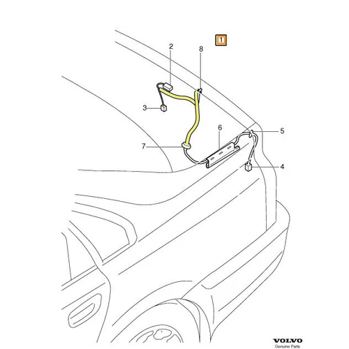 VOLVO ALKATRÉSZ : 30786217 - Kábelköteg, csomagtér ajtóhoz