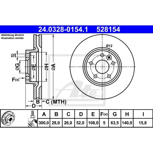 VOLVO ALKATRÉSZ : 30769056,31202327 - Féktárcsa 300 mm (első) - Power Disc