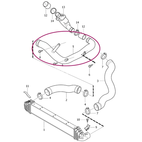 VOLVO ALKATRÉSZ : 30778732 - Turbócső motor alatt