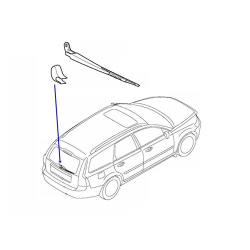 VOLVO ALKATRÉSZ : 30784289 -  Kupak, Hátsó ablaktörlő karhoz