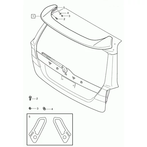 VOLVO ALKATRÉSZ : 39887586 -  Spoiler csomagtérajtóhoz